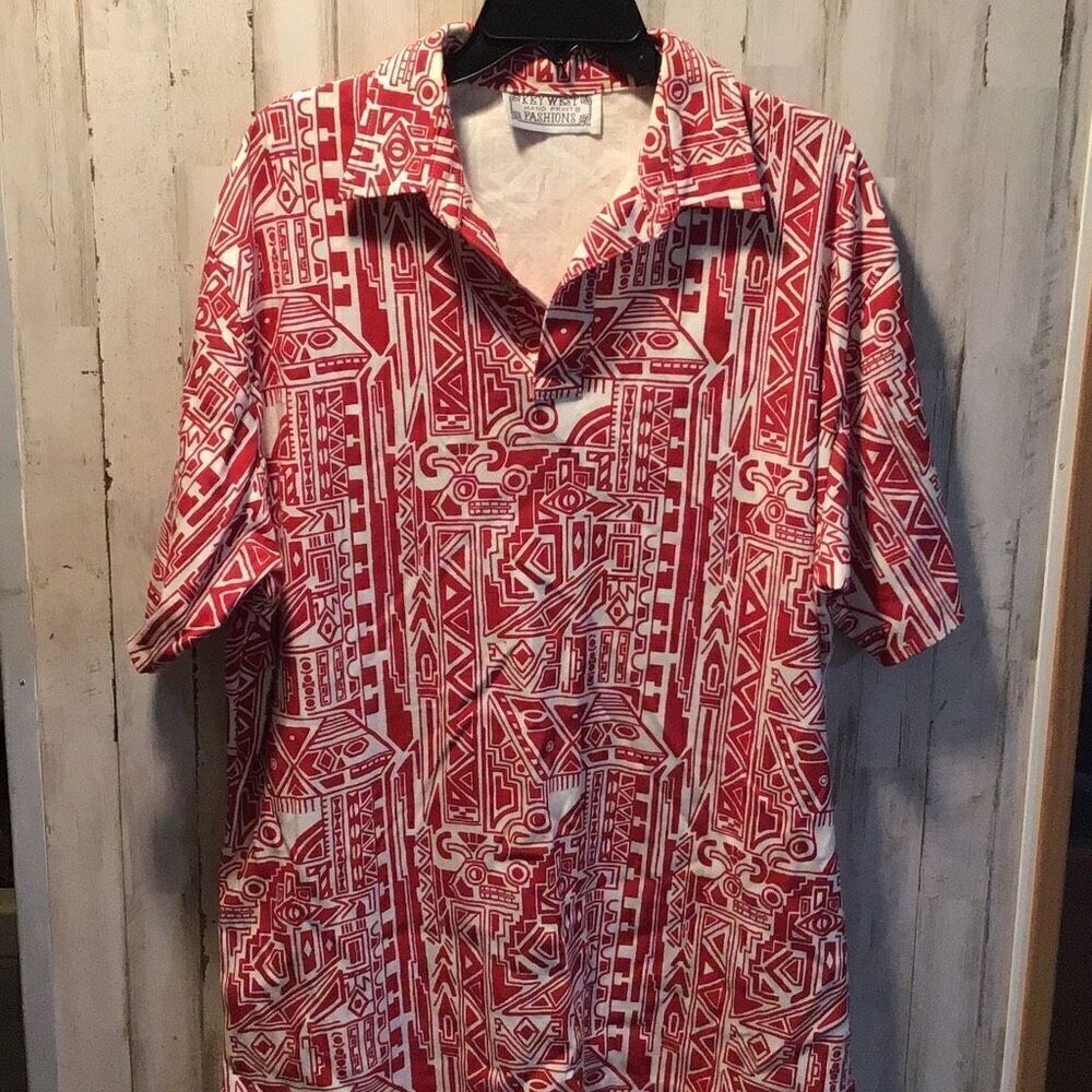 Vintage top by key west ham, printed fashions size extra large